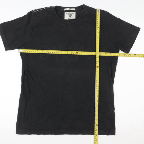 Tiger of Sweden Men's Black Cotton Crew Neck Logo T-Shirt Size L