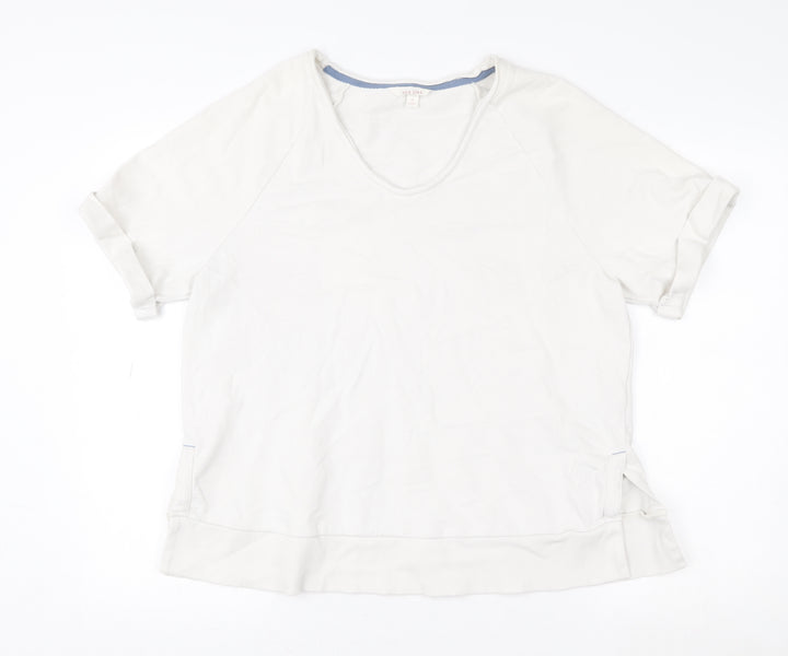 Marks and Spencer Per Una Women White Medium Pullover Sweatshirt