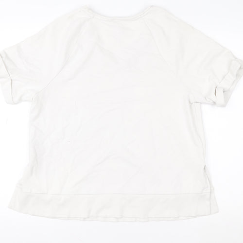 Marks and Spencer Per Una Women White Medium Pullover Sweatshirt