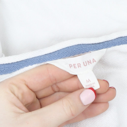 Marks and Spencer Per Una Women White Medium Pullover Sweatshirt