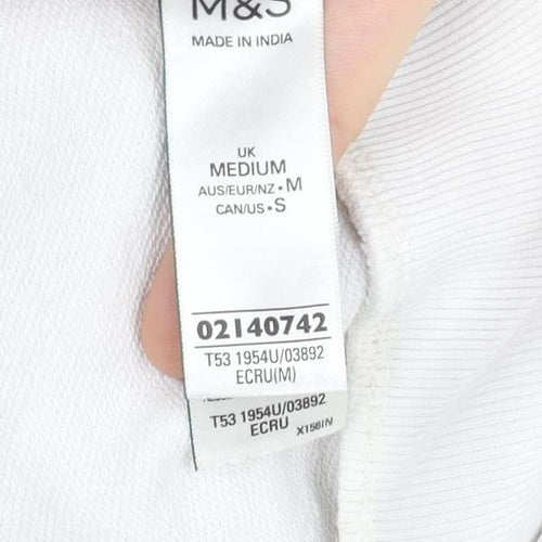Marks and Spencer Per Una Women White Medium Pullover Sweatshirt