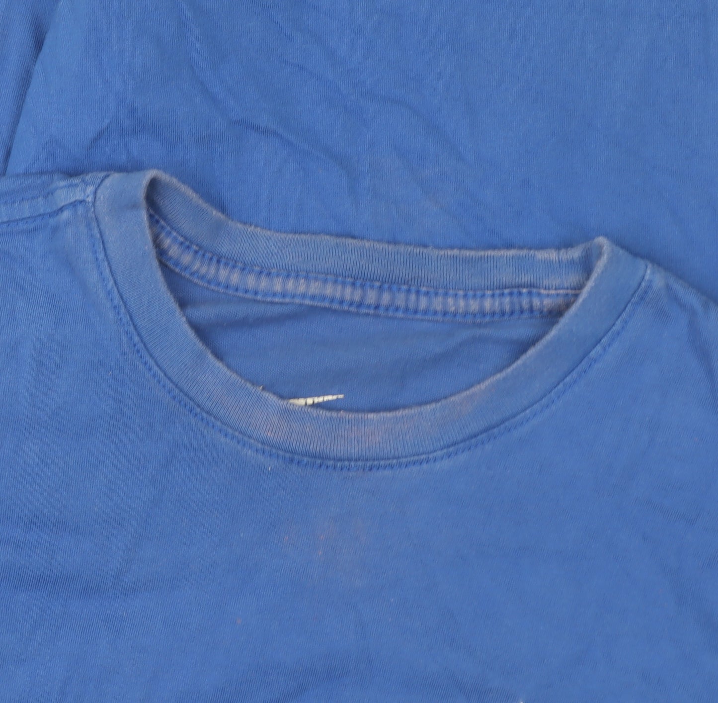 Nike Men's Blue Small Crew Neck Cotton Sports T-Shirt