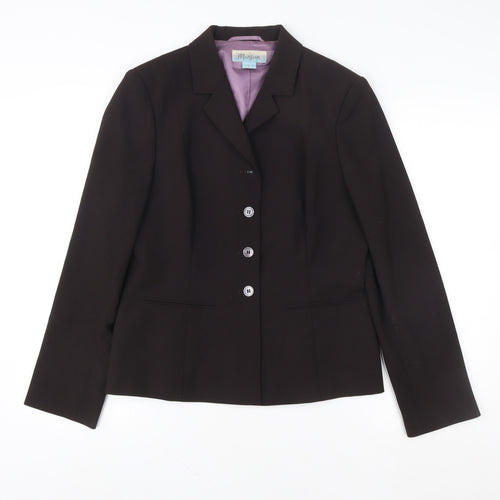 Monsoon Women Black Tailored Blazer UK 12 Classic Fit