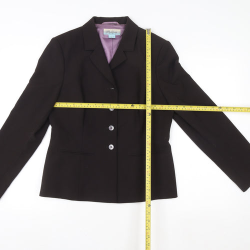 Monsoon Women Black Tailored Blazer UK 12 Classic Fit