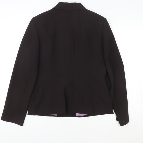 Monsoon Women Black Tailored Blazer UK 12 Classic Fit