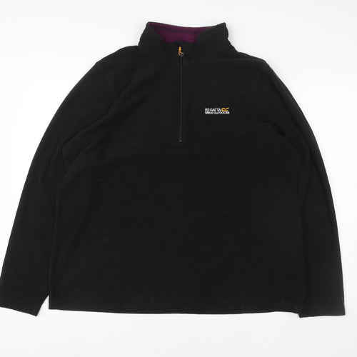 Regatta Great Outdoors Mens Black Fleece L 1/2 Zip Pullover Sweatshirt