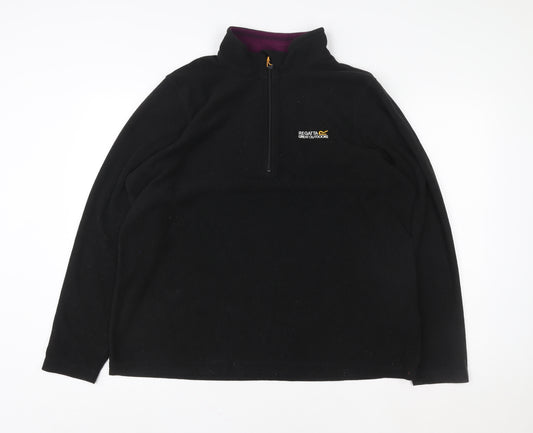 Regatta Great Outdoors Mens Black Fleece L 1/2 Zip Pullover Sweatshirt