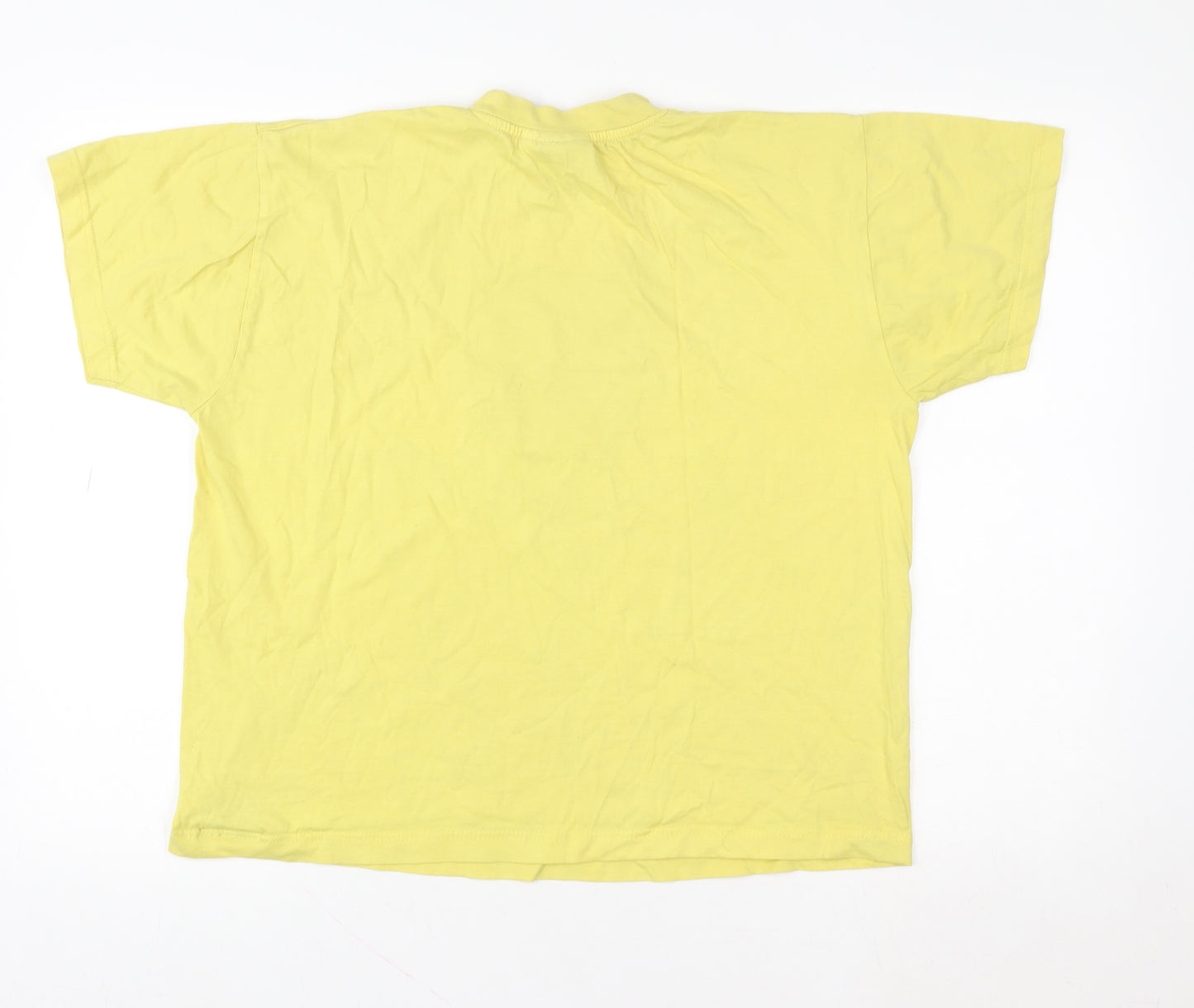 John Deere Men's Yellow Cotton Graphic Logo T-Shirt Size M
