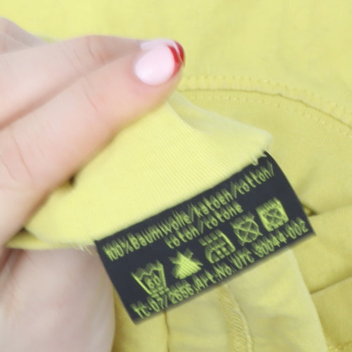 John Deere Men's Yellow Cotton Graphic Logo T-Shirt Size M