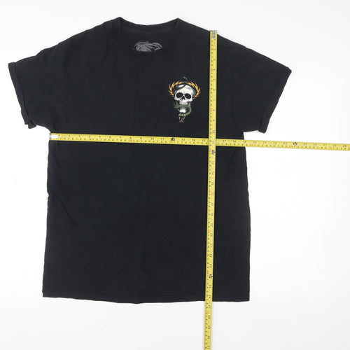 Powell Peralta Men’s Black Medium Skull Snake Graphic T-Shirt