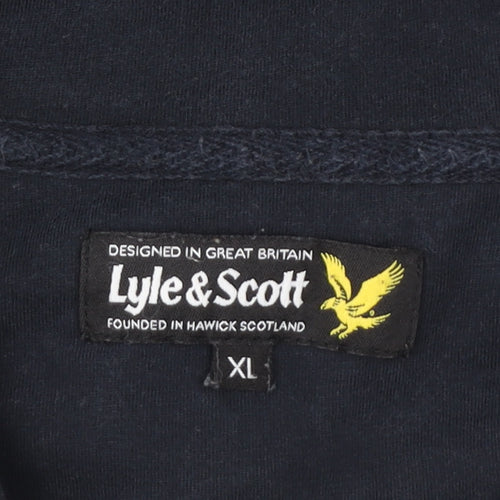 Lyle & Scott Men's Blue XL Regular Fit Cotton Polo Shirt
