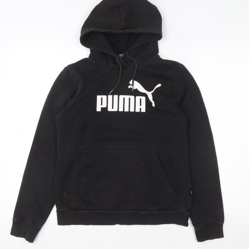 Puma Women Black Pullover Hoodie Medium Logo Sportswear