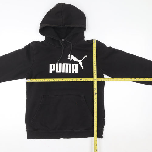 Puma Women Black Pullover Hoodie Medium Logo Sportswear