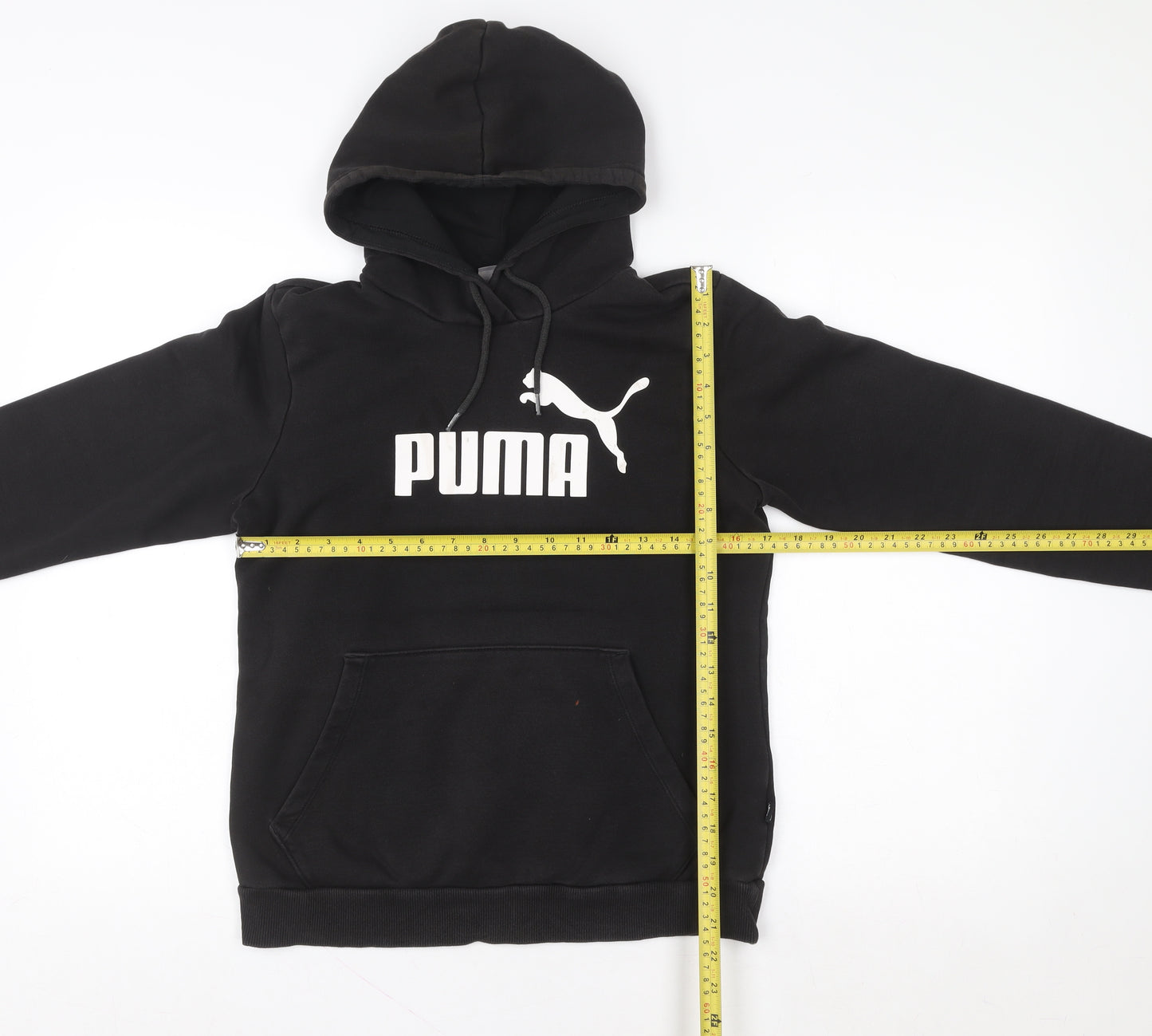 Puma Women Black Pullover Hoodie Medium Logo Sportswear