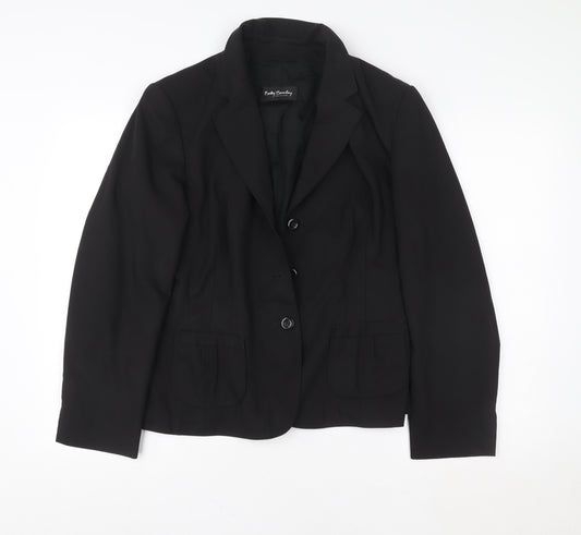 Betty Barclay Womens Black Size 14 Regular Fit Blazer Jacket
