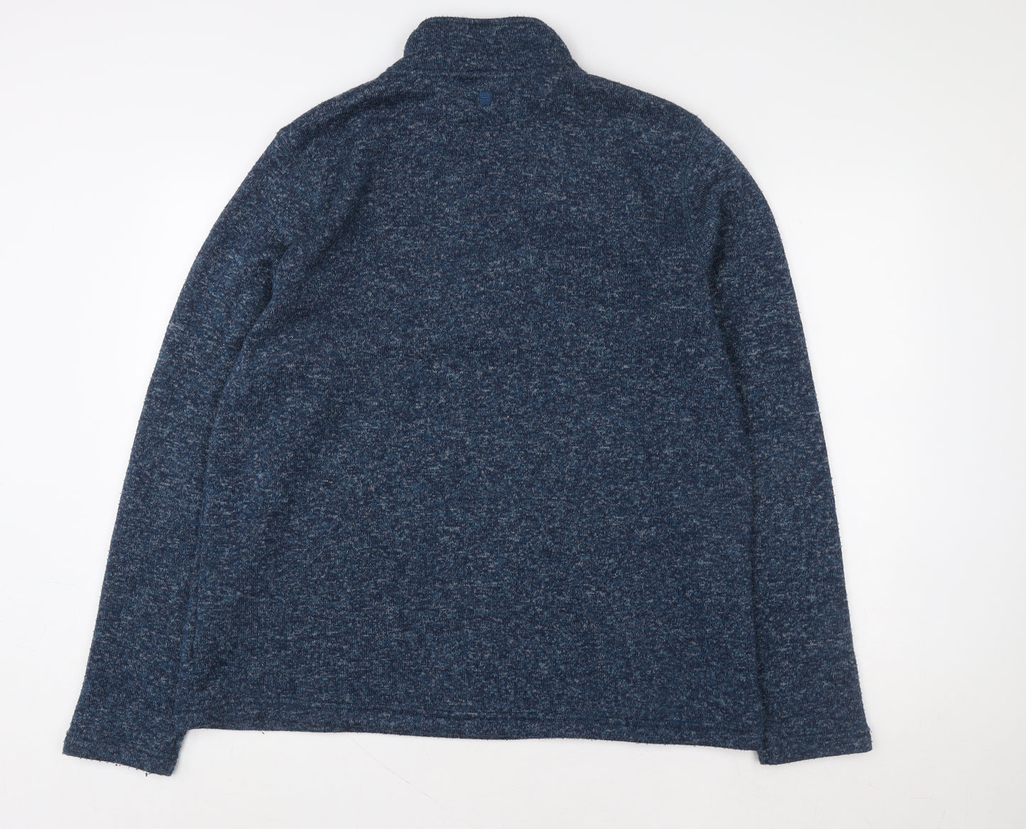 Mountain Warehouse Men's Blue 1/2 Zip Knit Pullover Sweatshirt L