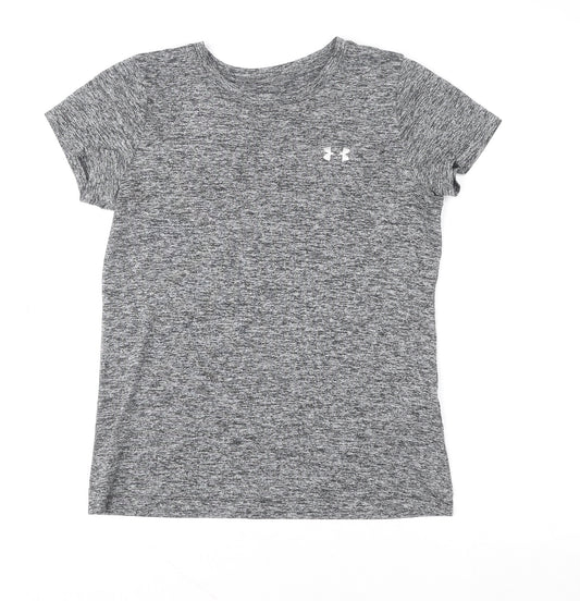Under Armour Women's Grey Short Sleeve HeatGear T-Shirt Size S
