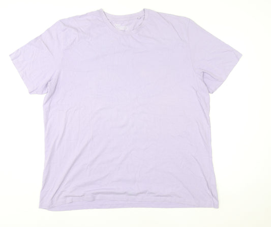 Next Men's Purple 2XL Cotton Crew Neck Short Sleeve T-Shirt