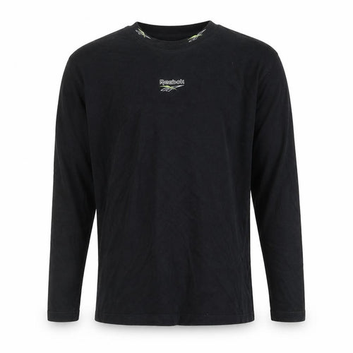 Reebok Men’s Black XS Long Sleeve Cotton Casual Top
