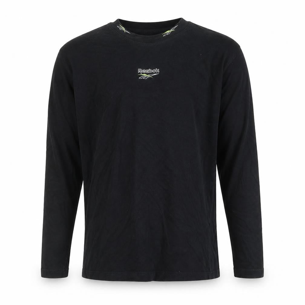 Reebok Men’s Black XS Long Sleeve Cotton Casual Top