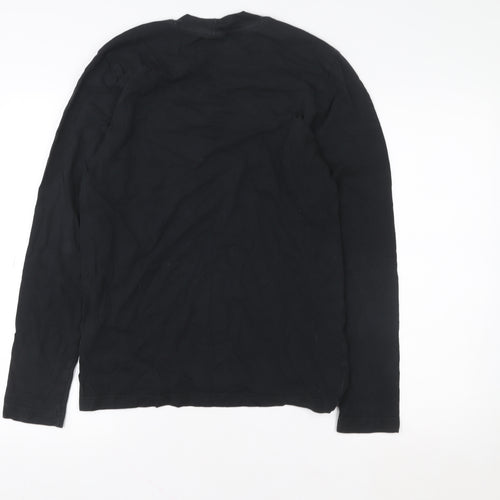 Reebok Men’s Black XS Long Sleeve Cotton Casual Top
