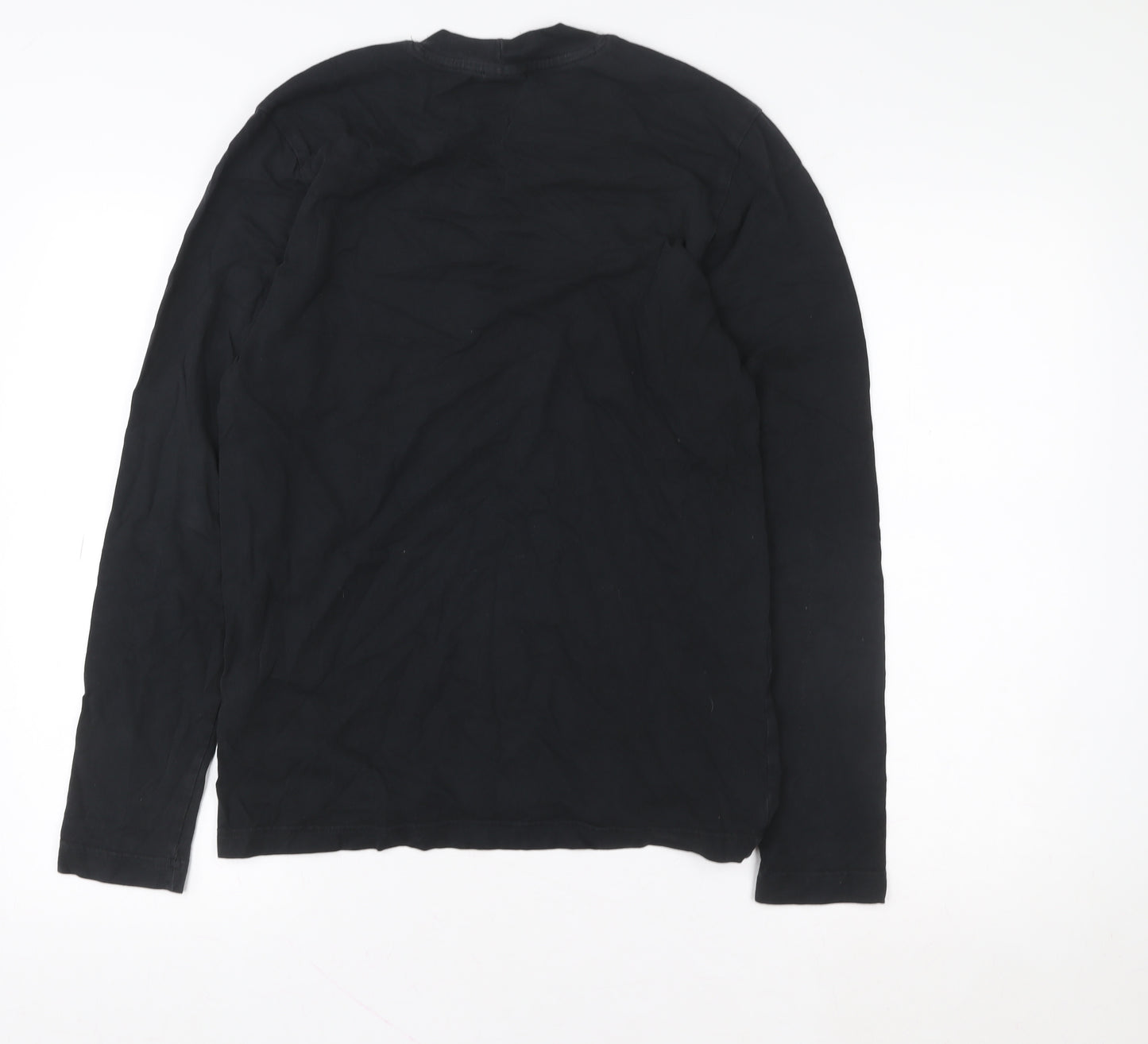 Reebok Men’s Black XS Long Sleeve Cotton Casual Top