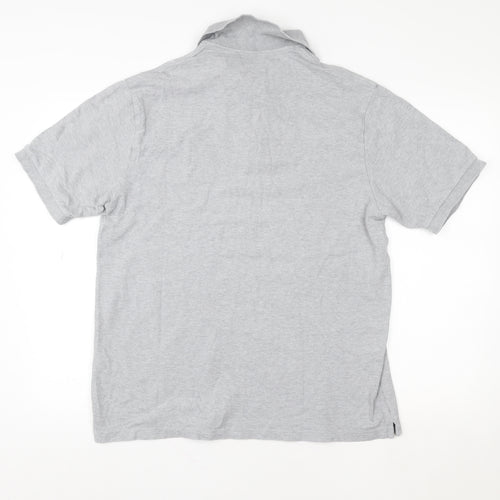 Marks and Spencer Men’s Grey Cotton Short Sleeve Polo Shirt Size L