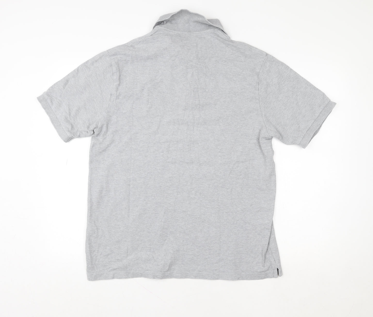 Marks and Spencer Men’s Grey Cotton Short Sleeve Polo Shirt Size L