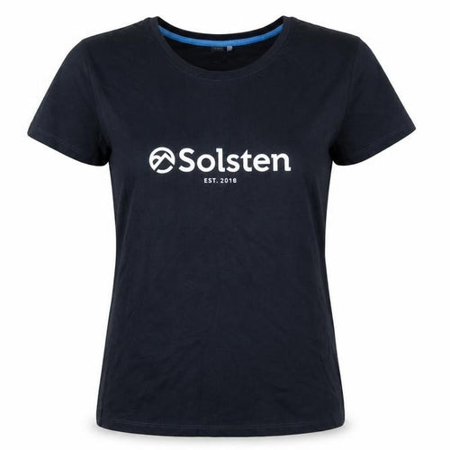 Premium Women Black Cotton Crew Neck T-Shirt Size L