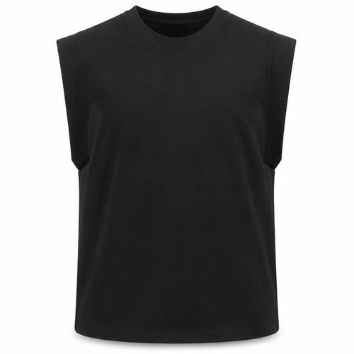 Zara Men’s Black Sleeveless Cotton Casual Top XL Regular Fit
