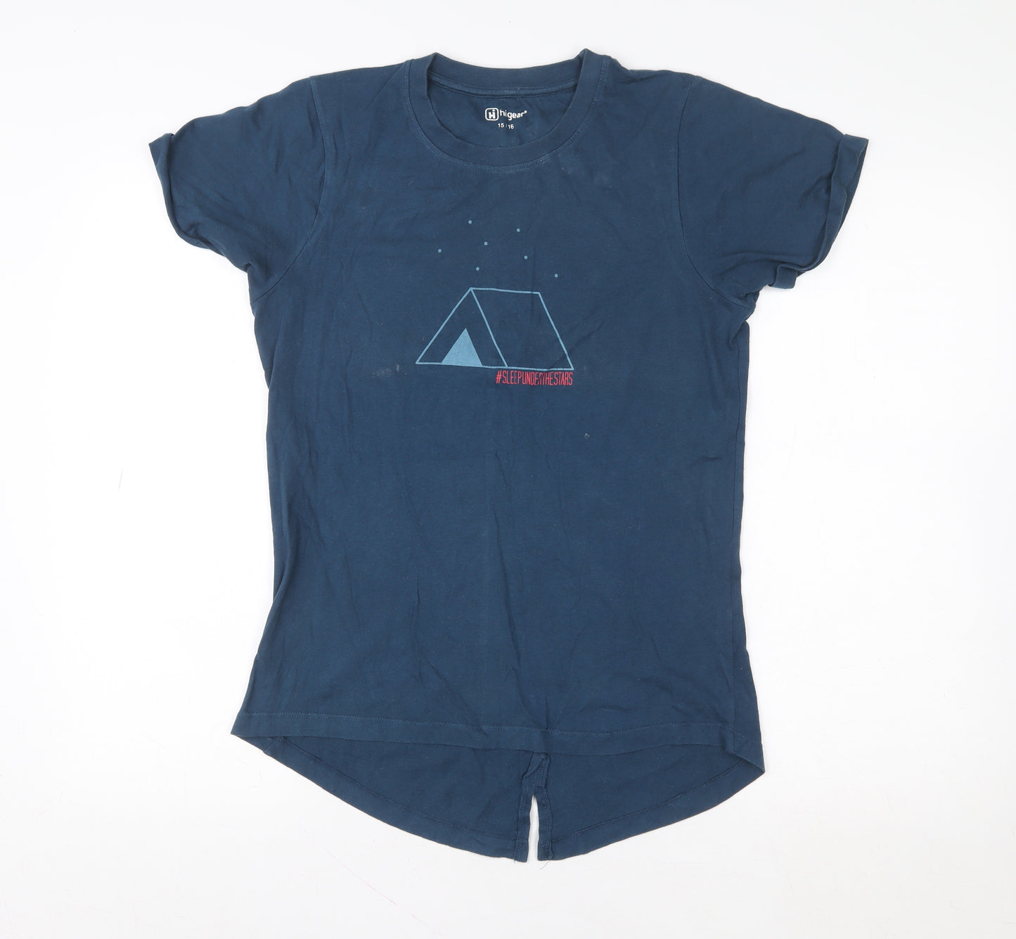 Hi Gear Boys Blue Graphic Outdoor T-Shirt 15-16 Years Crew Neck
