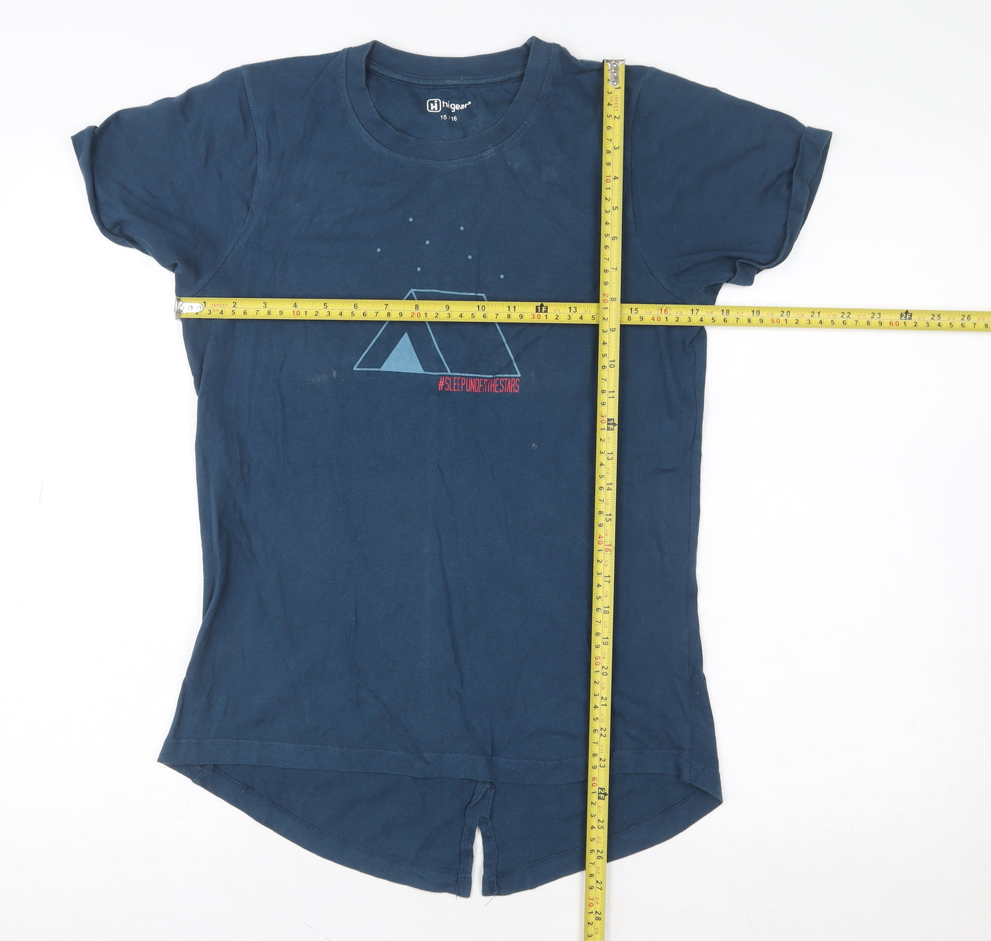 Hi Gear Boys Blue Graphic Outdoor T-Shirt 15-16 Years Crew Neck