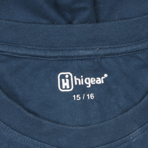 Hi Gear Boys Blue Graphic Outdoor T-Shirt 15-16 Years Crew Neck