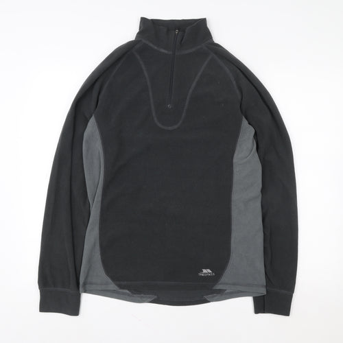 Trespass Men's Black M Fleece 1/4 Zip Pullover Sweatshirt
