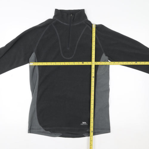 Trespass Men's Black M Fleece 1/4 Zip Pullover Sweatshirt