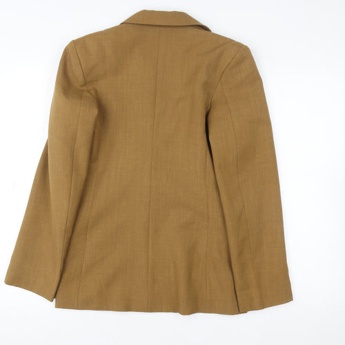 Anna Rossi Womens Brown Single-Breasted Blazer Size 12 Polyester Lined