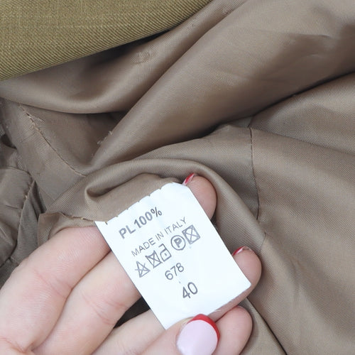 Anna Rossi Womens Brown Single-Breasted Blazer Size 12 Polyester Lined