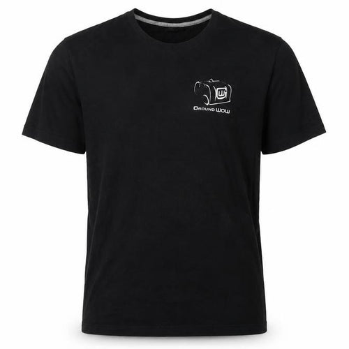 Premium Men Black Cotton Crew Neck Short Sleeve T-Shirt M