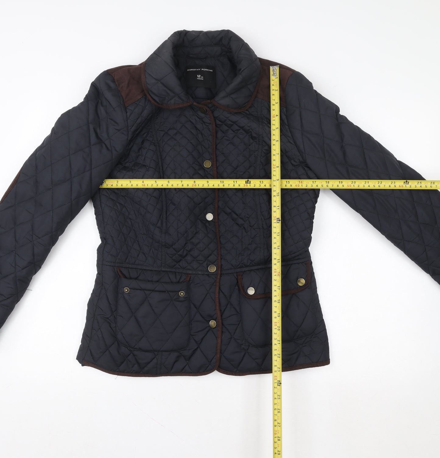 Dorothy Perkins Womens Blue Quilted Mid-Length Jacket Size 12
