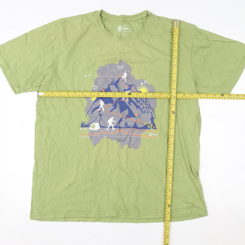 Hi Gear Men's Green Hiking Graphic Cotton T-Shirt Size L