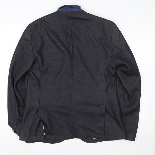 Zara Black Regular Fit Single-Breasted Blazer Jacket L Unisex Adults
