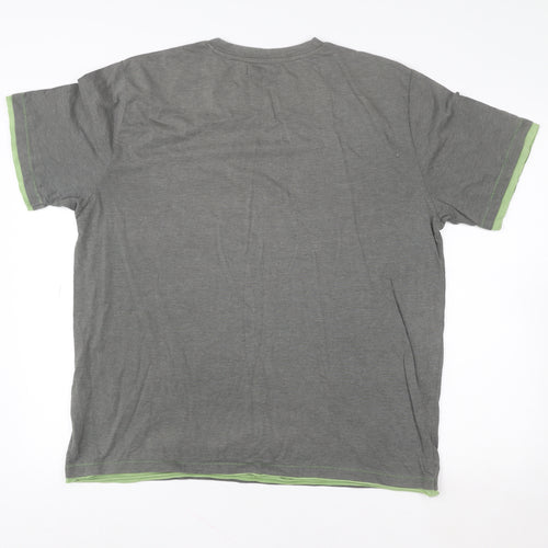 Alssr Unisex Grey Cotton Crew Neck XL T-Shirt