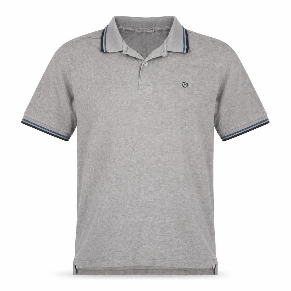 Jack & Jones Grey Men's M Premium Cotton Polo Shirt