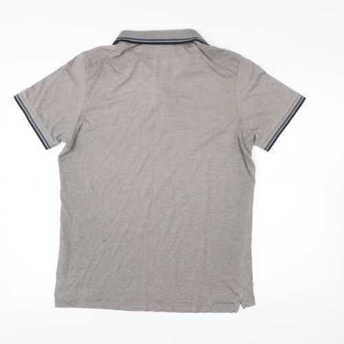 Jack & Jones Grey Men's M Premium Cotton Polo Shirt