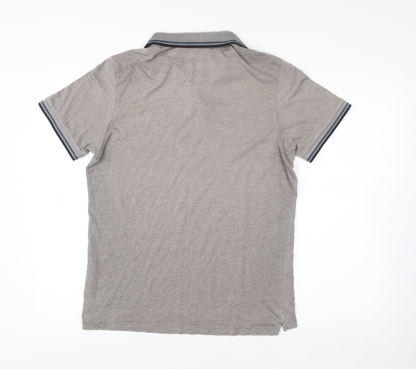 Jack & Jones Grey Men's M Premium Cotton Polo Shirt