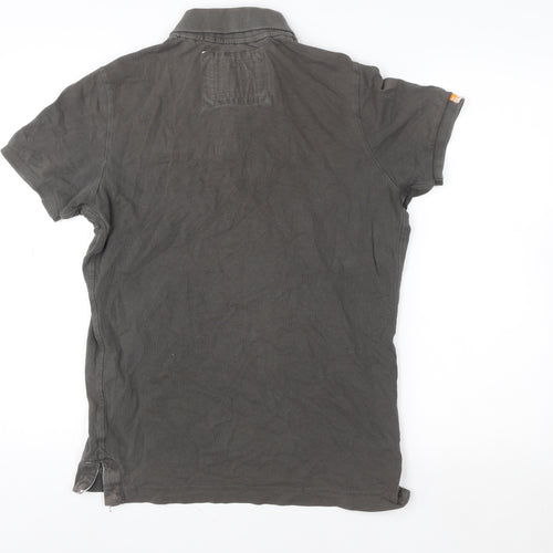 Superdry Men's Brown Slim Fit Short Sleeve Polo Shirt M