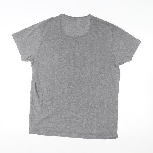 Ben Sherman Men's Grey Graphic Music Print T-Shirt Size L