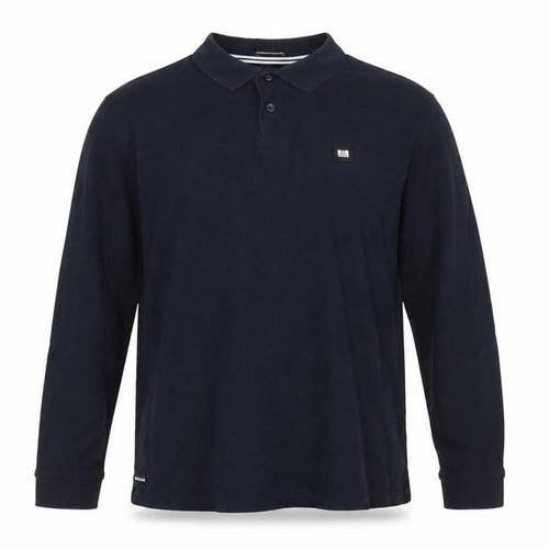 Weekend Offender Men's Navy Long Sleeve Polo Shirt L Classic Fit