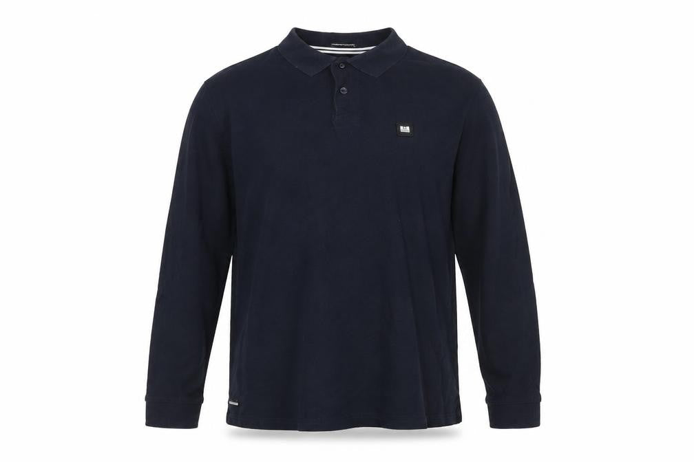 Weekend Offender Men's Navy Long Sleeve Polo Shirt L Classic Fit