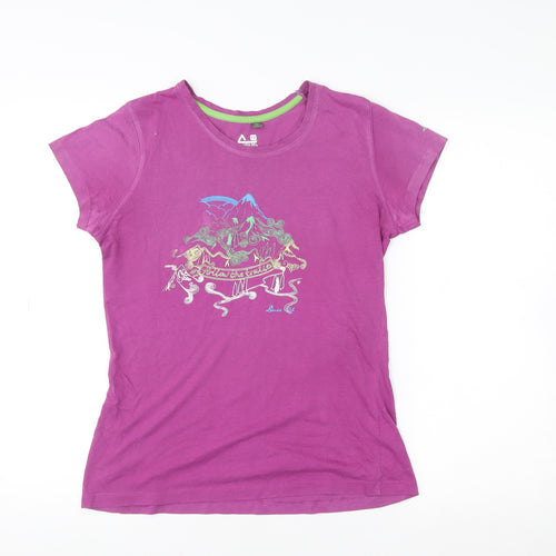 Dare 2b Womens Purple Short Sleeve Cotton T-Shirt Size 12